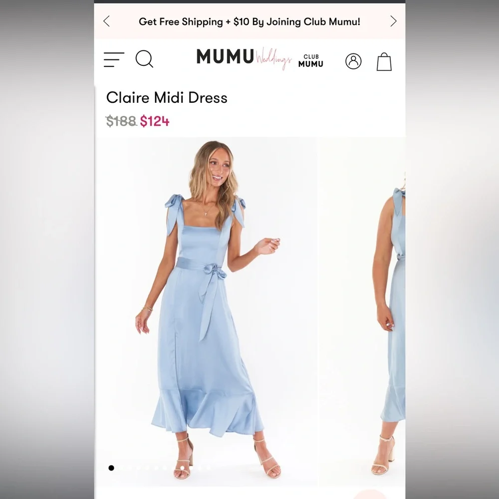 Show Me Your MuMu Claire Midi Bridesmaids Dress - Picture 6 of 6